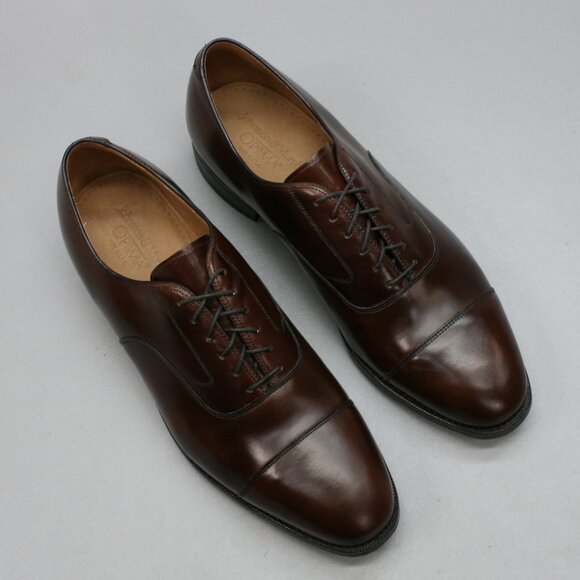 Johnston & Murphy Men\'s 10 Optima/Melton Black Cap-toe Oxford Dress Shoes - USA main image 9